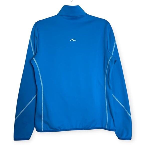 KJUS Half Zip Pullover Fleece SIZE 42 XL Blue Sweatshirt Activewear - Picture 2 of 12